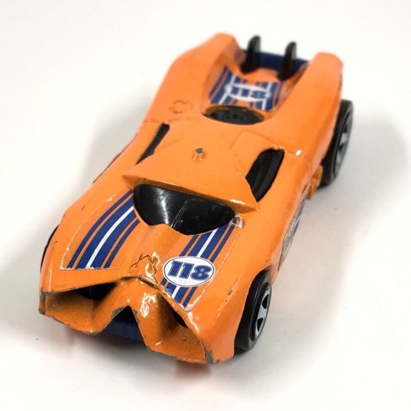 2009 Hot Wheels Orange Race Car Mattel - Picture 2 of 6